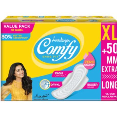 Comfy Snug Fit Dry XL 18 Pads